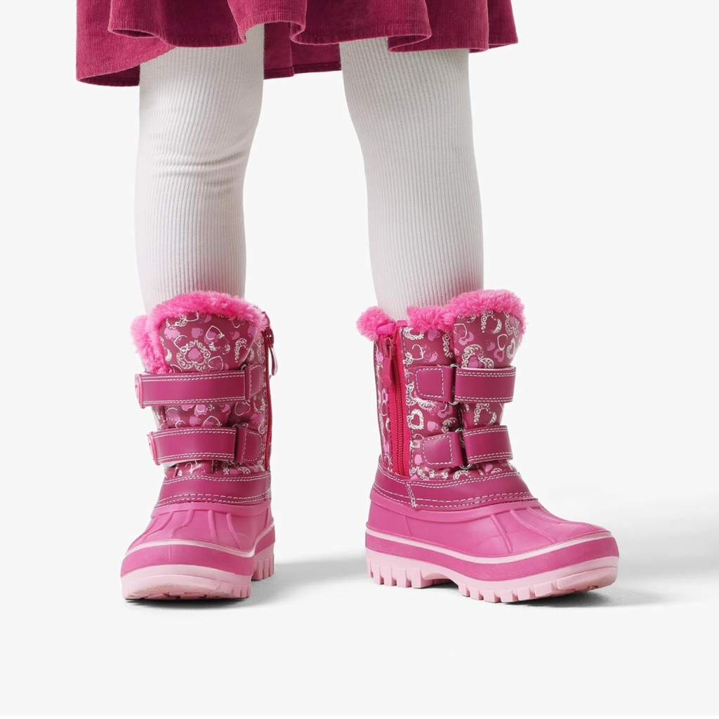 Dream Pairs Girls Toddler Ankle Winter Snow Boots